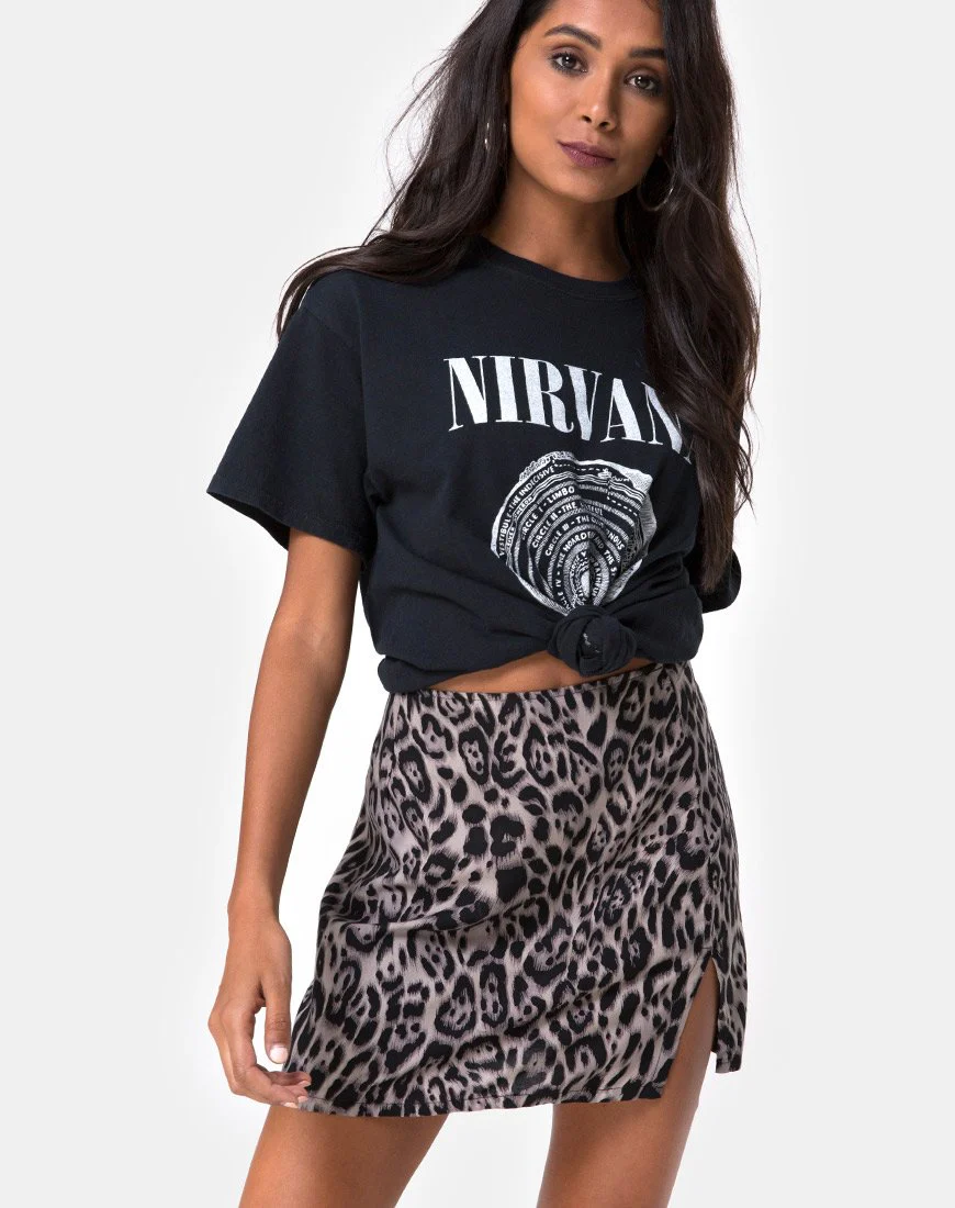 Sheny Minirock in Leopard Grau - Image 2