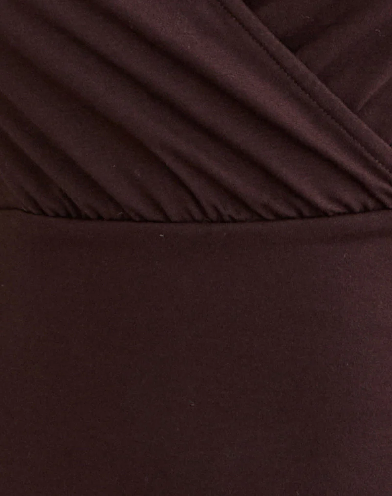 Sheon Langarm-Oberteil aus Rayon-Jersey in Bitter Chocolate - Image 6
