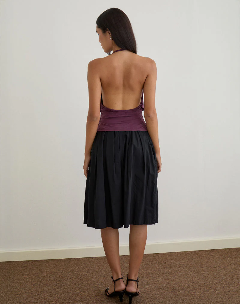 Sherlyn Neckholder-Top aus Cupro Deep Purple - Image 5
