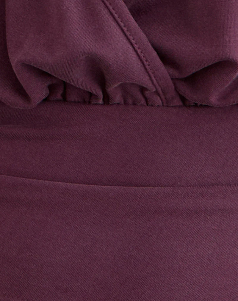 Sherlyn Neckholder-Top aus Cupro Deep Purple - Image 6