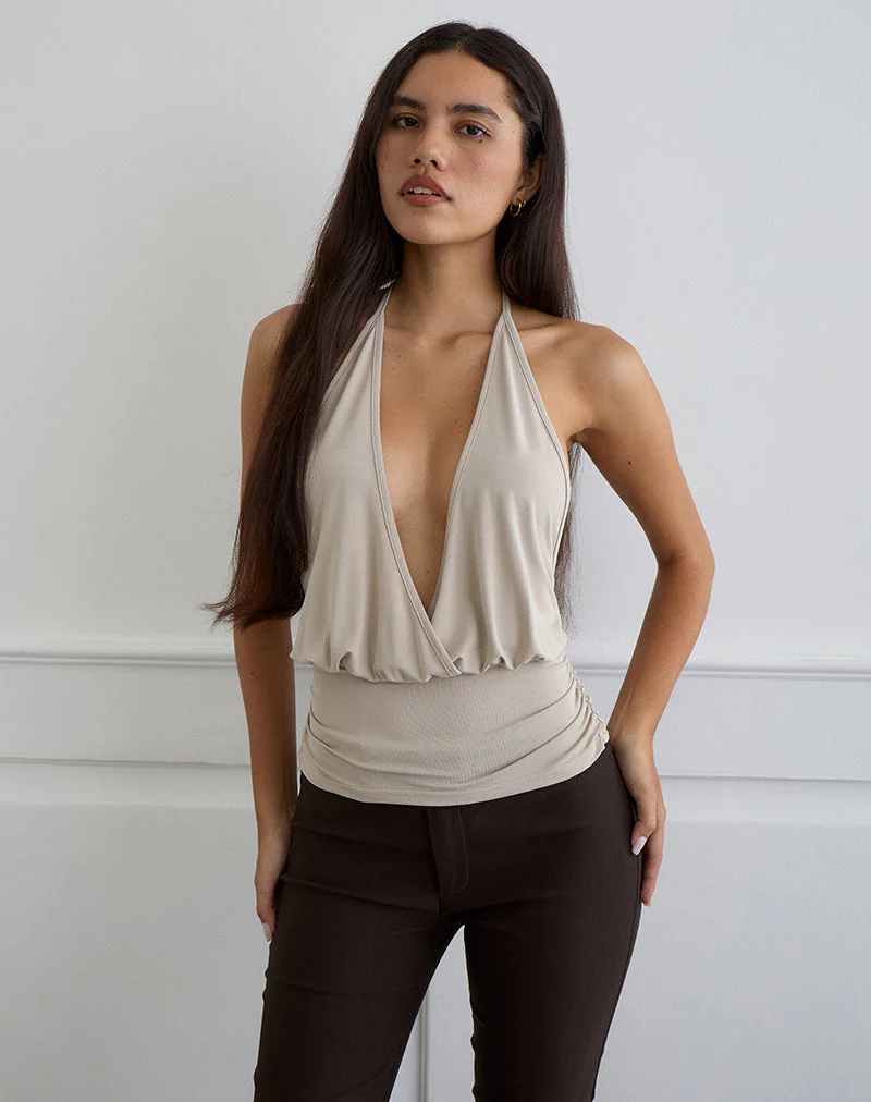 Sherlyn Neckholder-Top aus Cupro-Hafermilch - Image 3