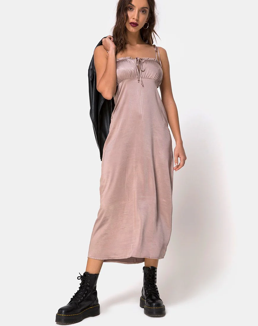 Shilia Kleid in Satin Nerz