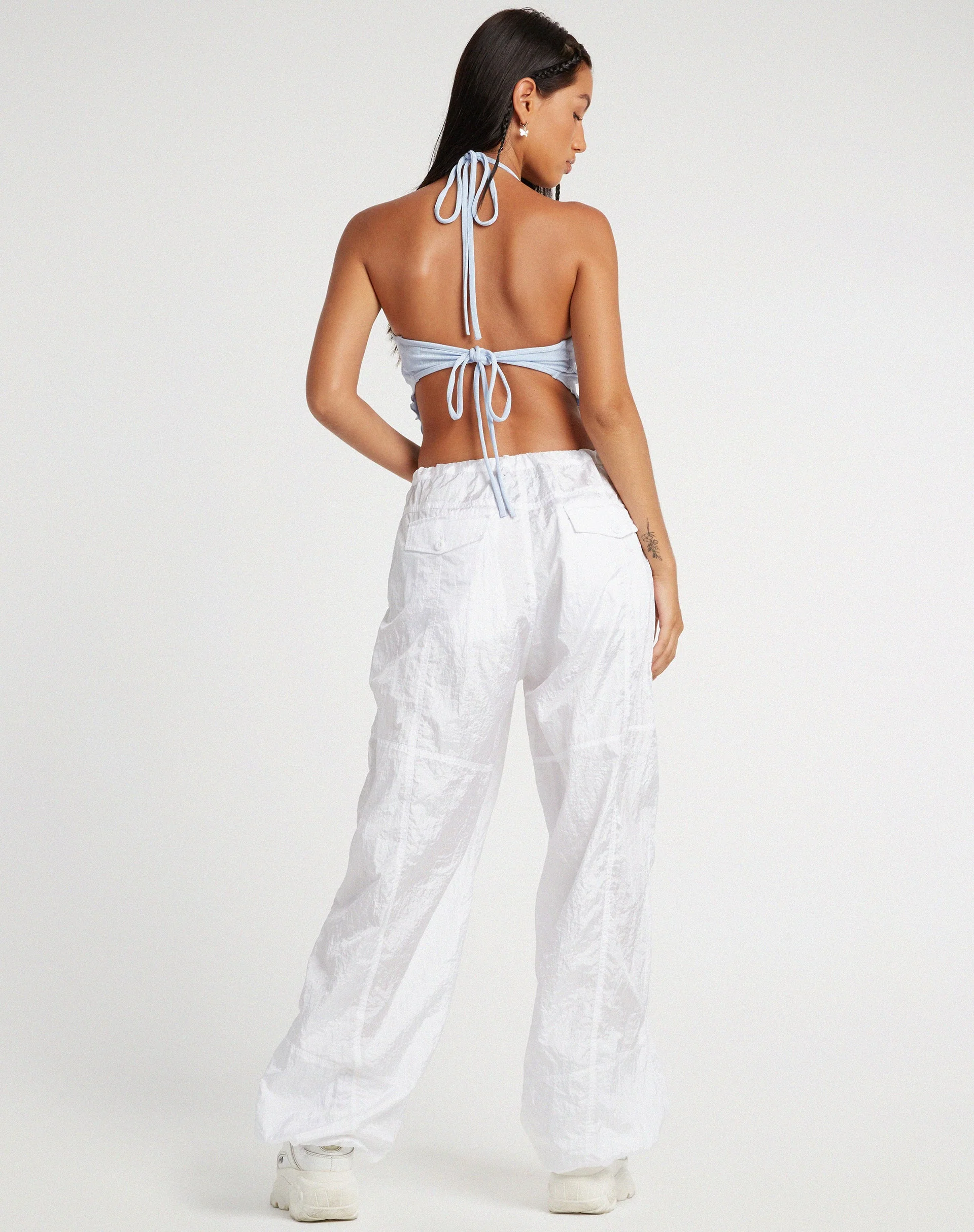 Shima Top aus Krepp, babyblau - Image 5