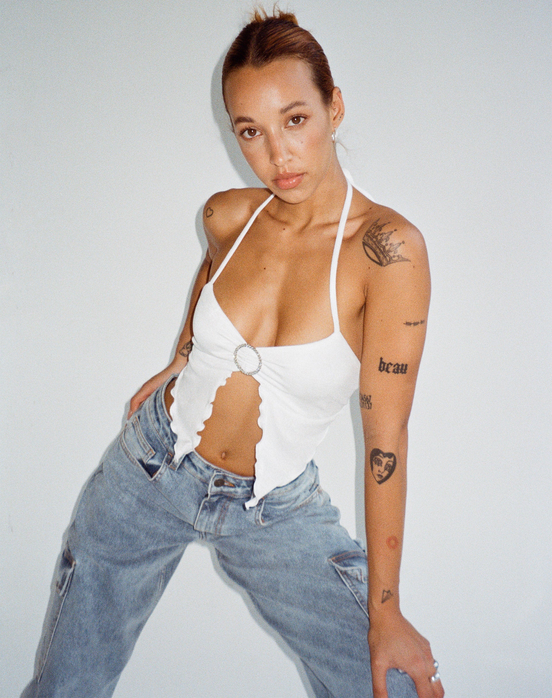 Shima Crop Top in Weiß