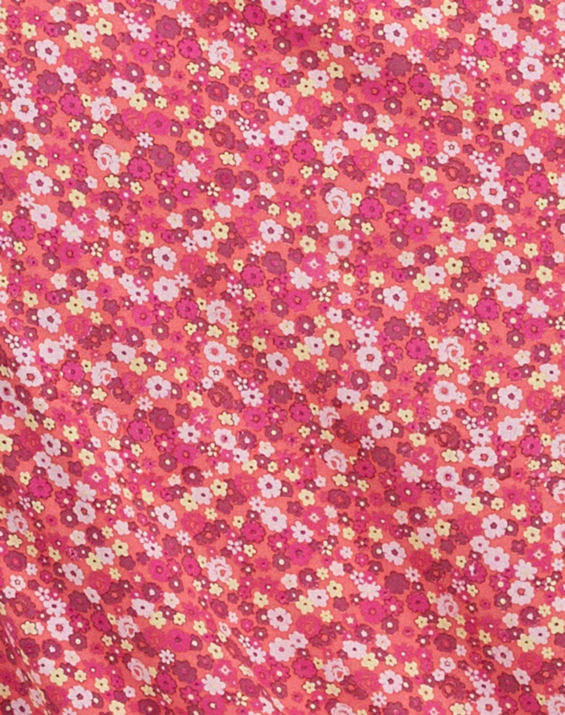 Shiori Midikleid in Rosa mit Zickzack-Blumenmuster - Image 5