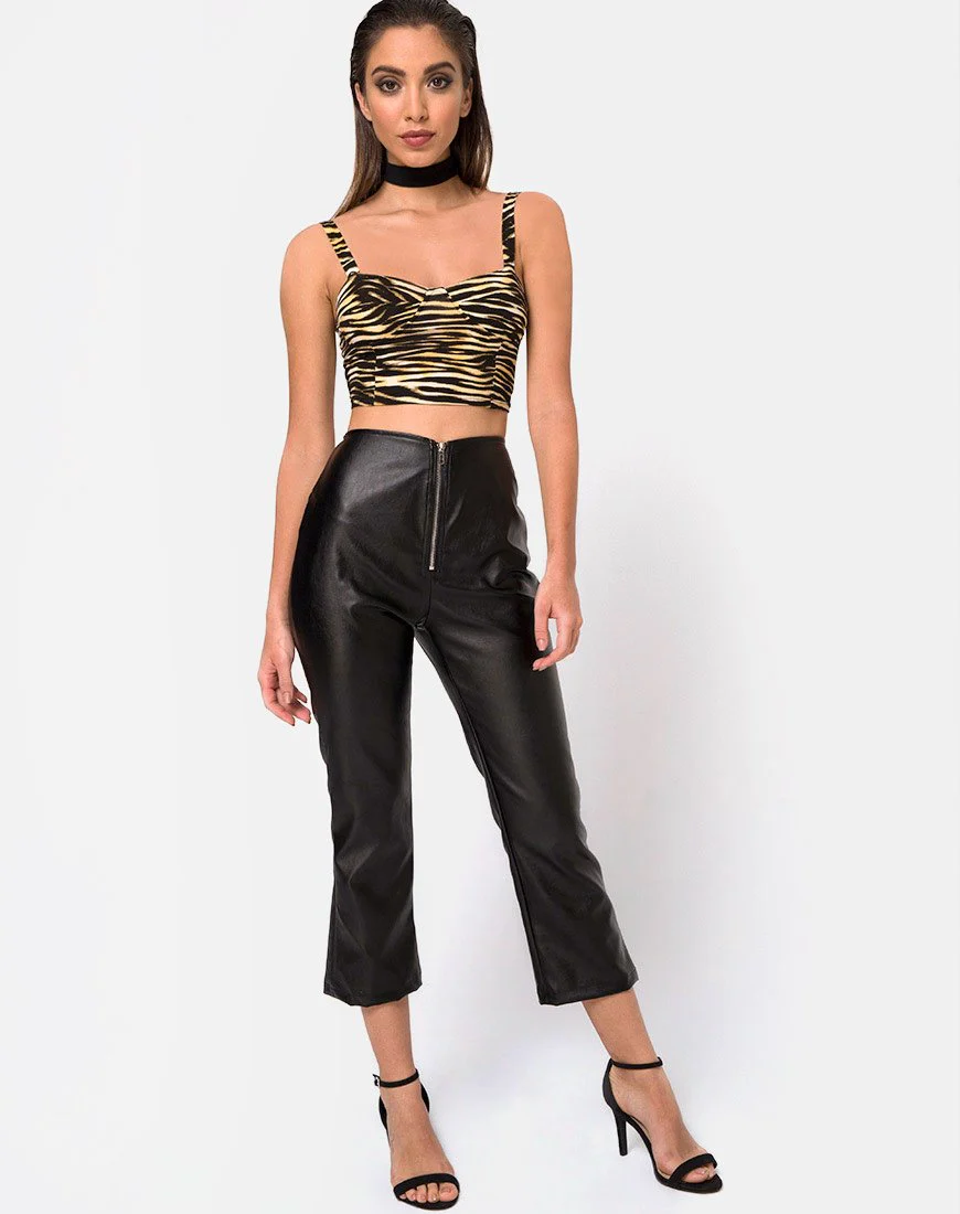 Shistra Cropped Top in Zip's Zebra Braun - Image 3
