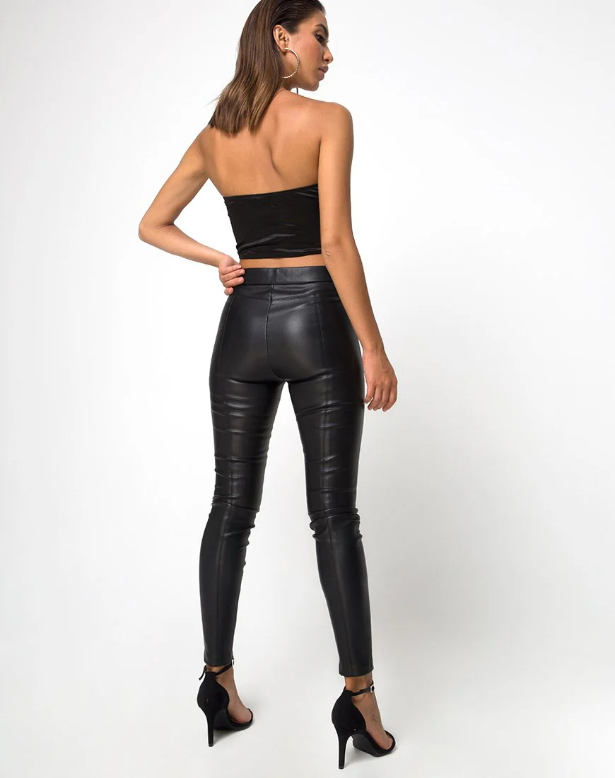 Shisui Bralet aus schwarzem Satin mit Spitze - Image 4