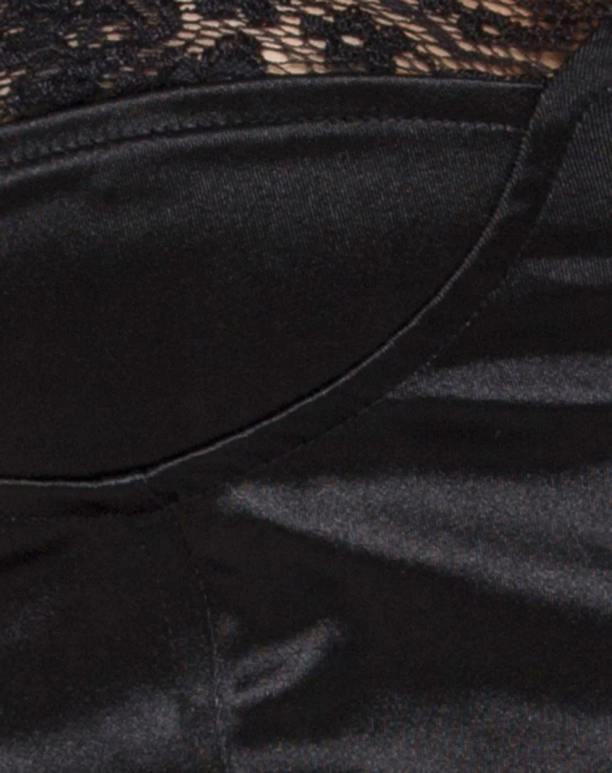 Shisui Bralet aus schwarzem Satin mit Spitze - Image 5