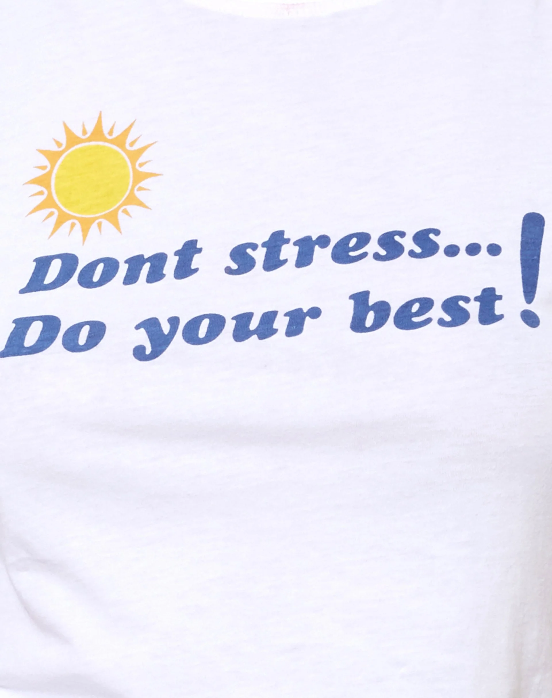 Shrunk Tee in Weiß Don't Stress Do Your Best - Image 5