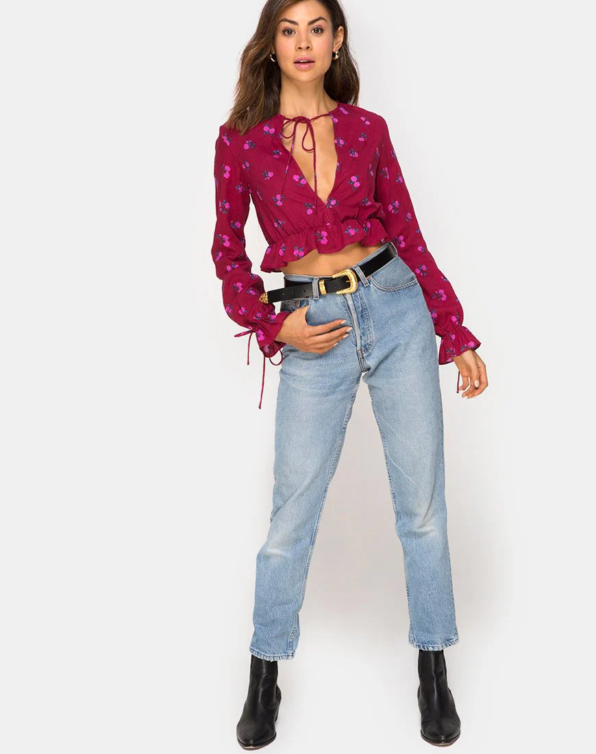 Sibel Oberteil in Magenta-Rose-Rosa - Image 4