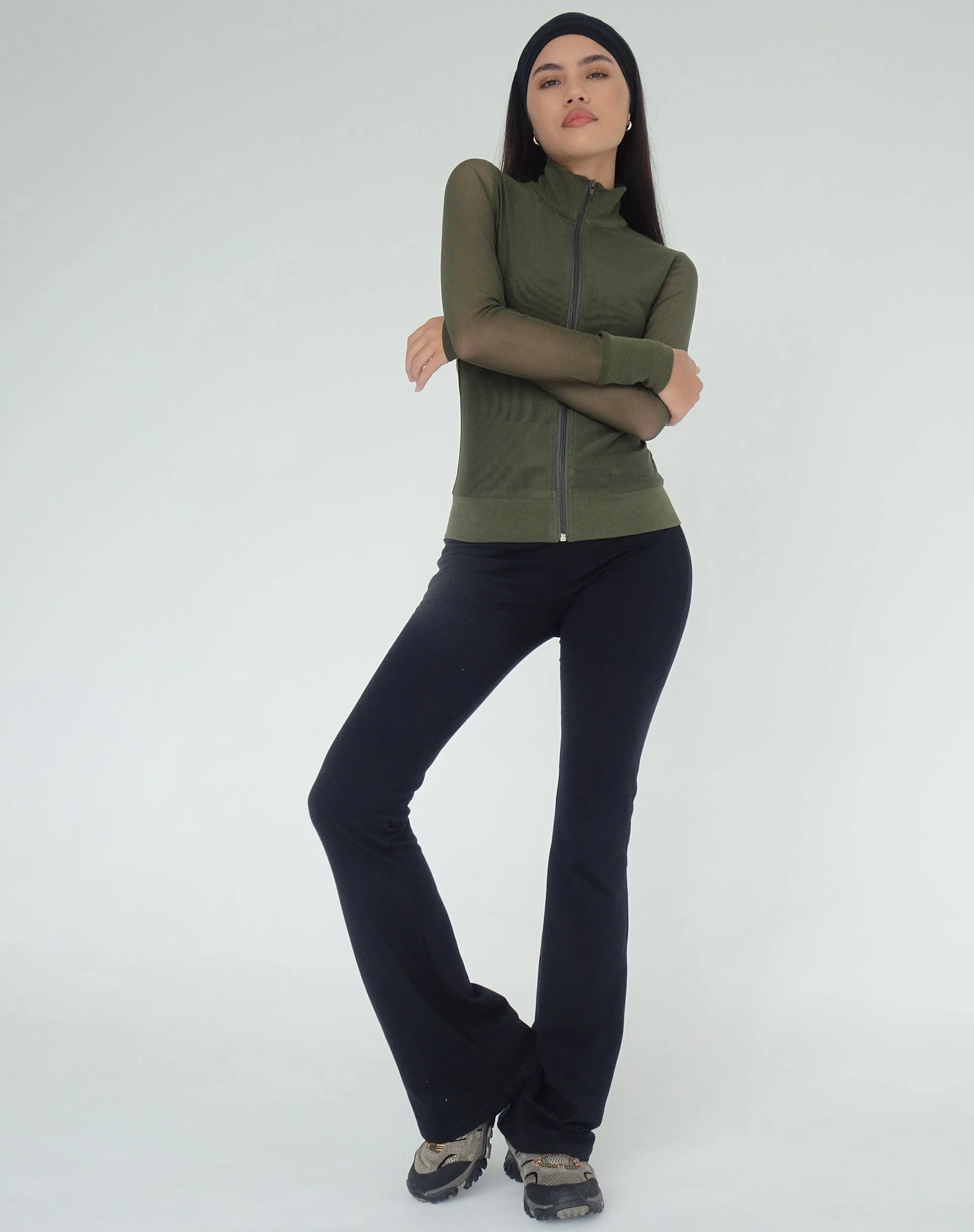 Signe Regular Bootcut Tailored Trousers aus Lycra Schwarz - Image 2