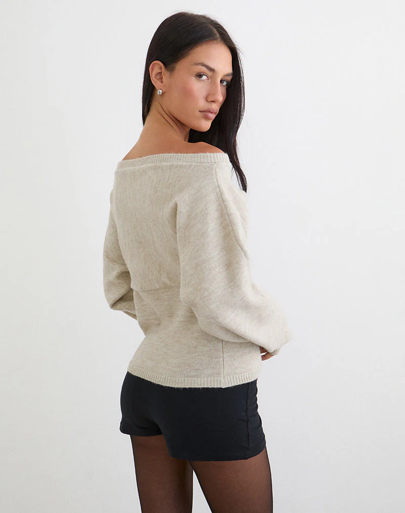 Sikuna Bow Jumper in Hafer - Image 4