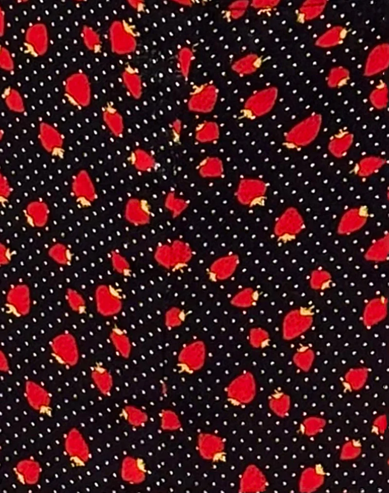 Sima Midirock in Erdbeere Polka Schwarz - Image 5