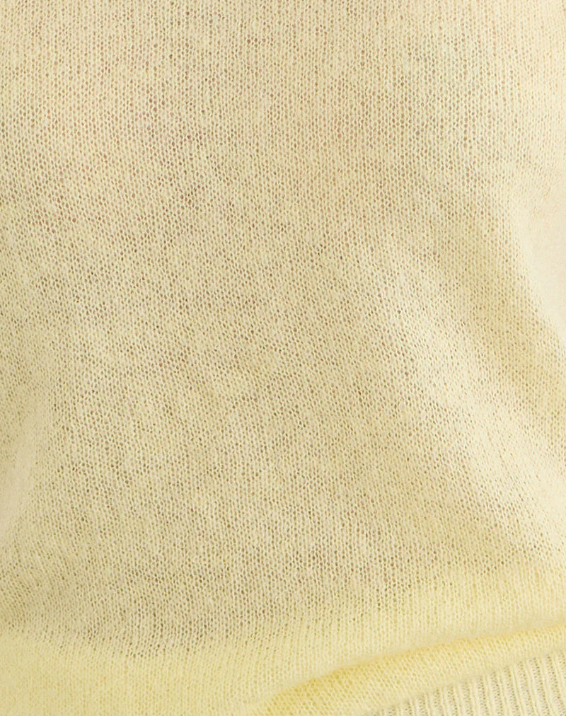 Sinda Scoopback Top in Knit Lemon - Image 6
