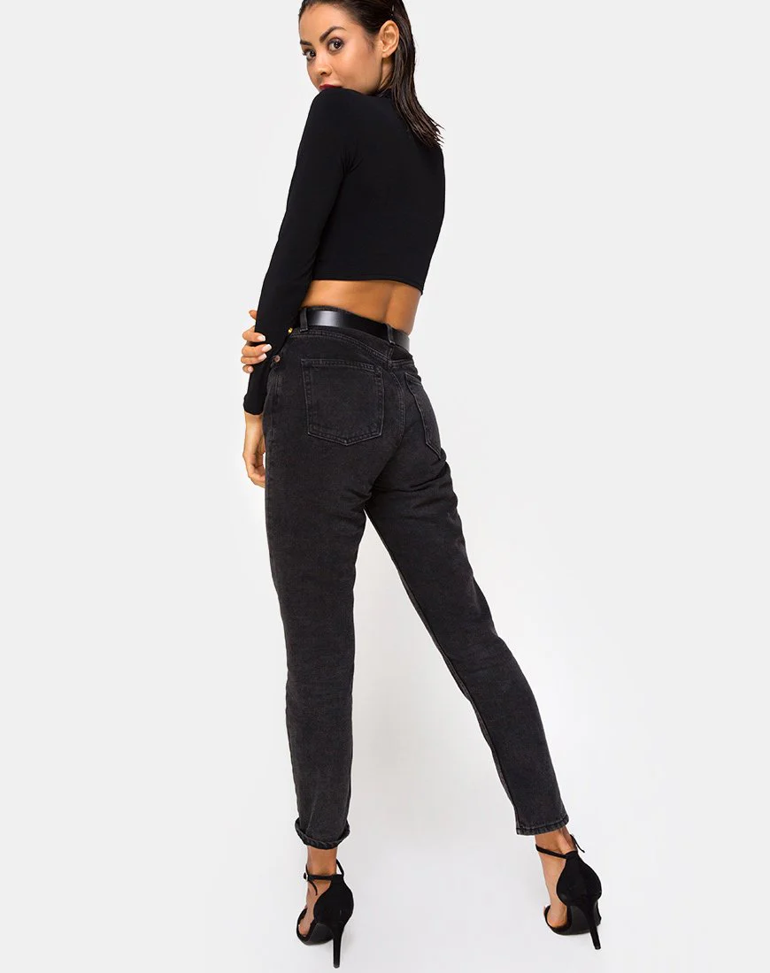 Sinex Crop Top in Schwarz - Image 4