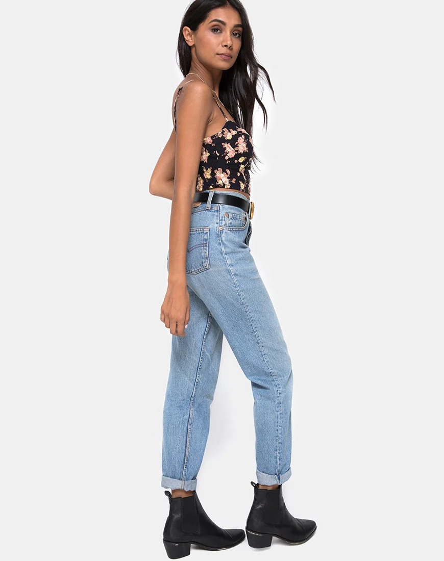 Siven Crop Top in Antique Rose Schwarz - Image 4