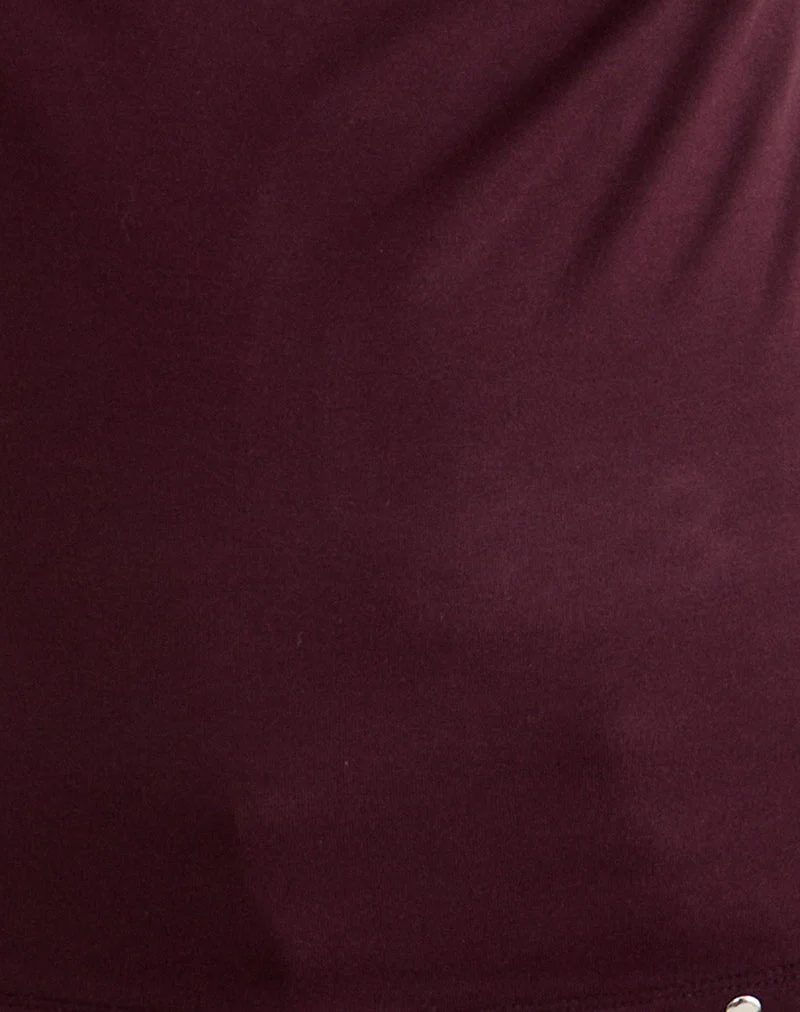 Slater Nieten-Top aus Rayon-Jersey Dunkelpflaume - Image 6