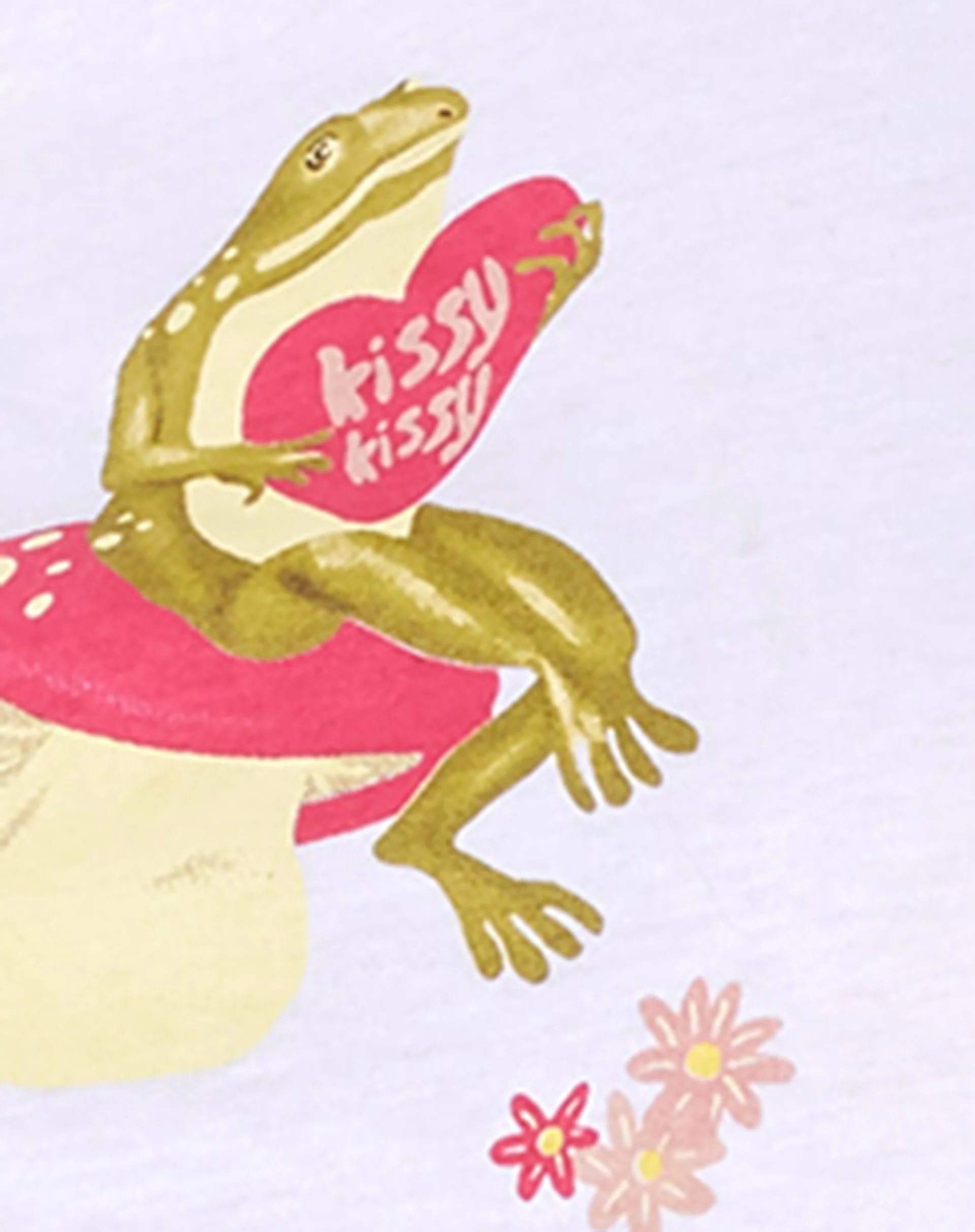 Slim Fit Tee in Weiß Küssender Frosch - Image 6