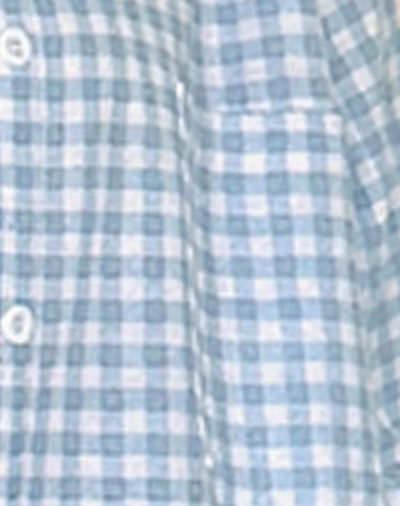 Smith Oversized Hemd aus blauem Gingham - Image 5