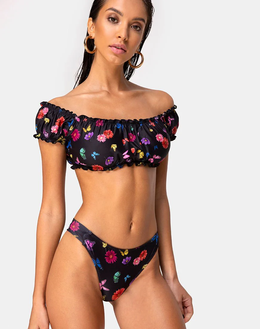 Sofia Bikini-Oberteil in Butterfly Floral - Image 3
