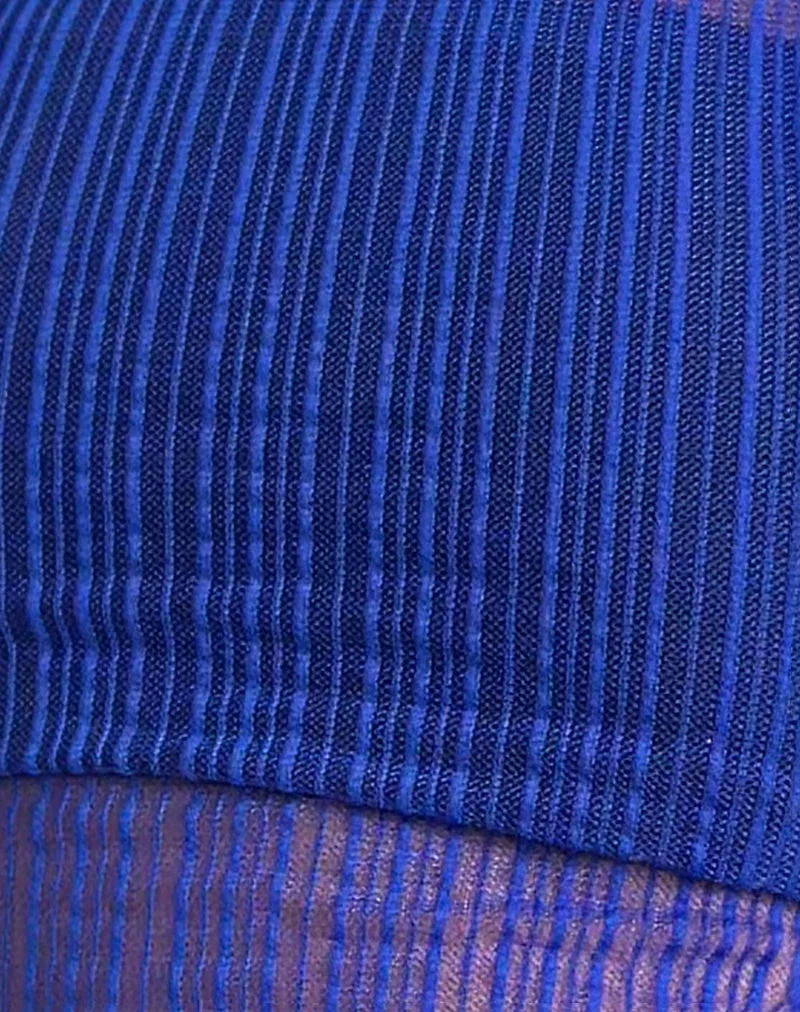 Sohan Oberteil in Transparentem Textur Blau - Image 4