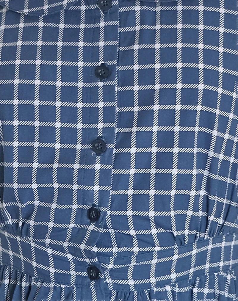 Sokasi Minikleid in Navy Tartan - Image 6