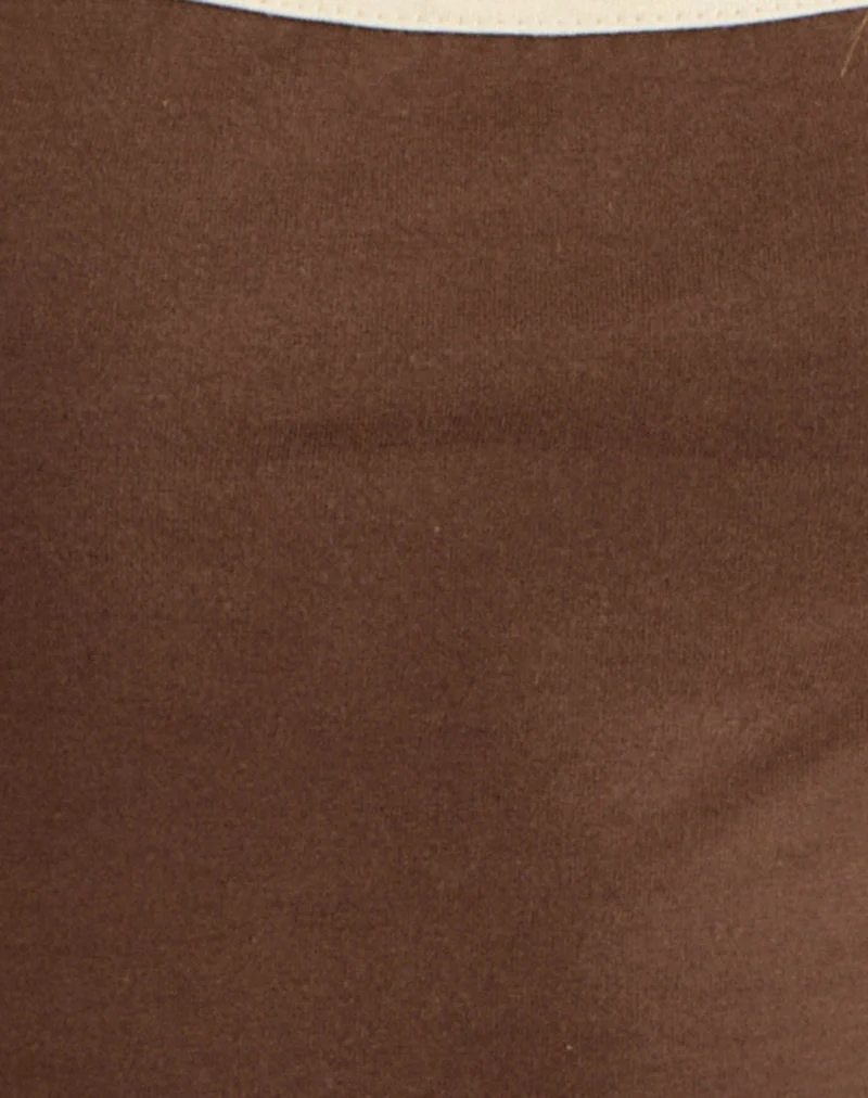 Solani Top in Cocoa Brown with Buttermilk Binding - Image 6