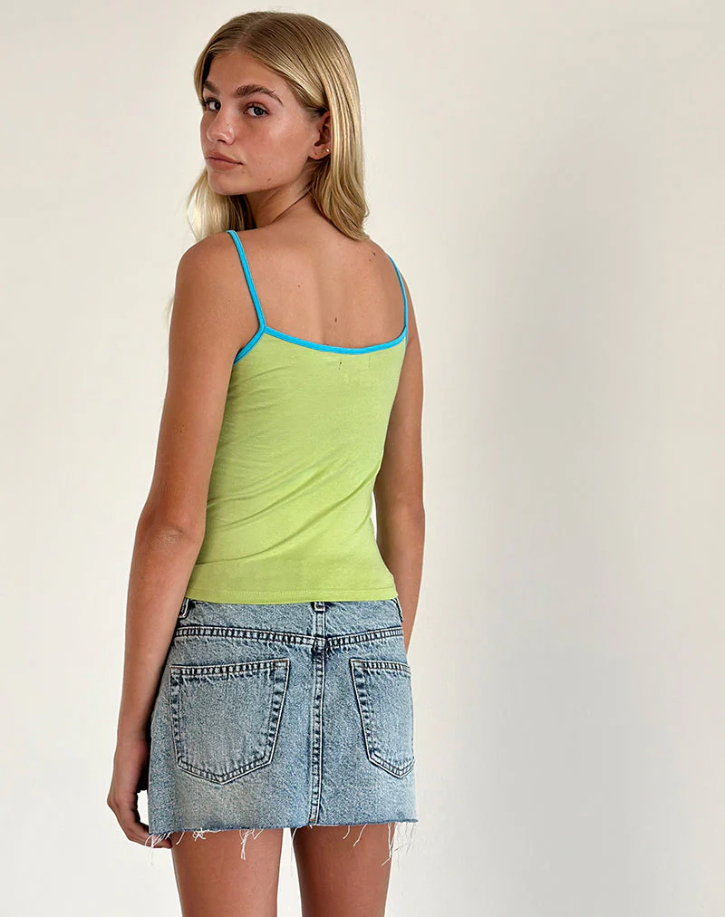 Solani Top in Grün Banane mit blauem Einband - Image 3