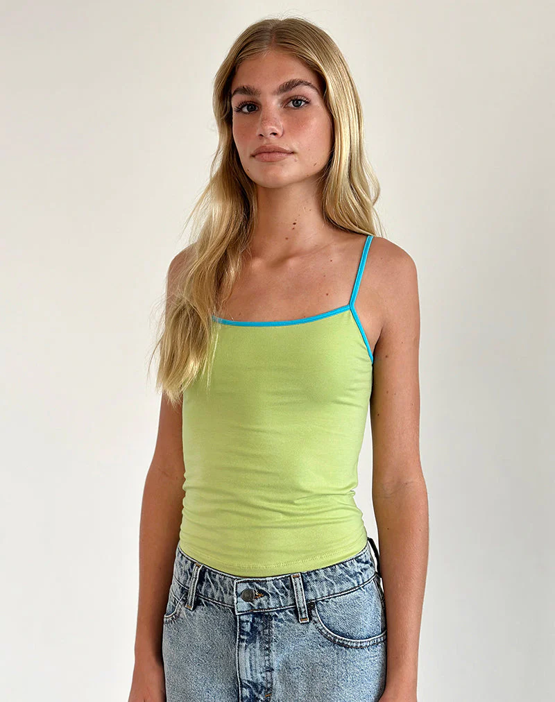 Solani Top in Grün Banane mit blauem Einband - Image 4