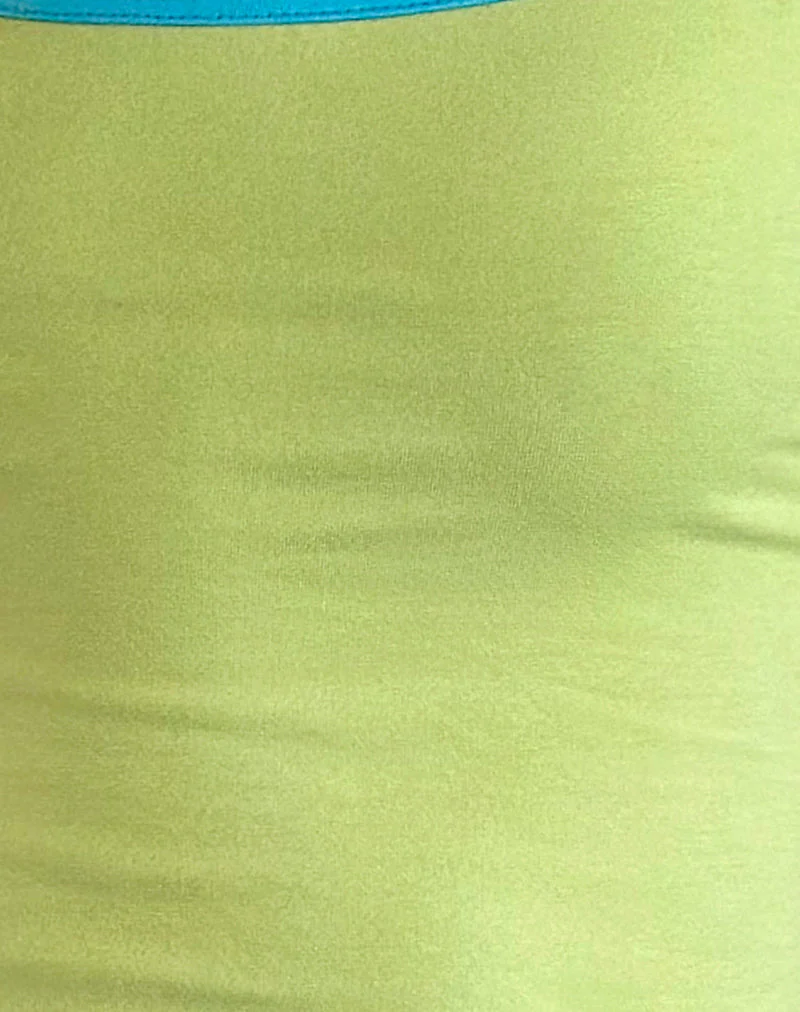 Solani Top in Grün Banane mit blauem Einband - Image 5