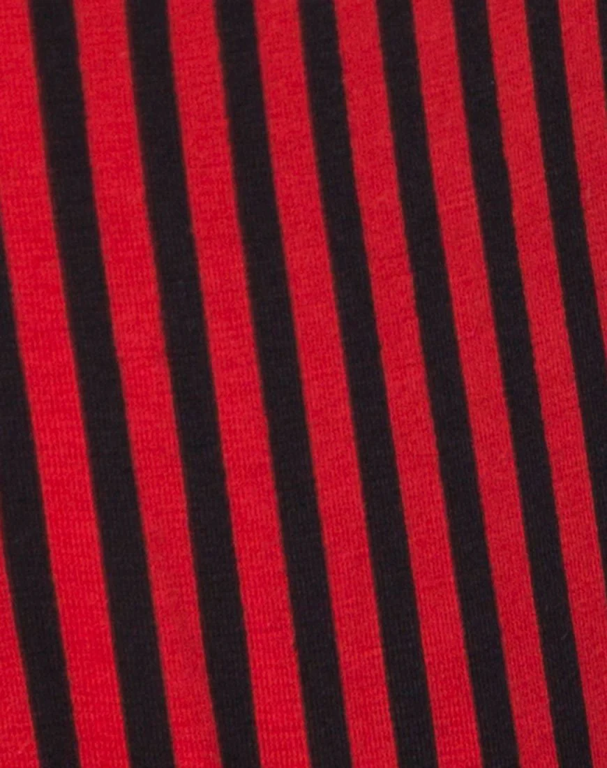 Solemo Mieder in Mini-Streifen Rot und Schwarz - Image 5