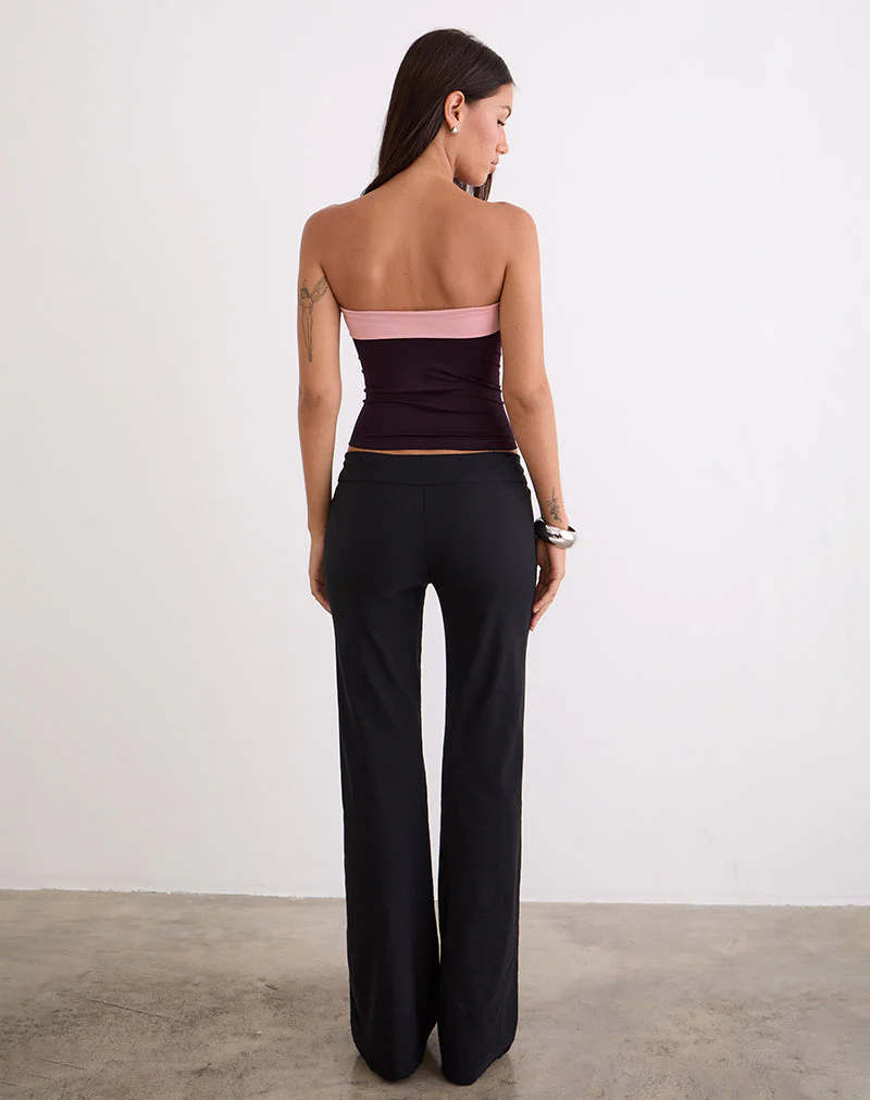 Solna Bandeau-Top in Redwood mit rosa Lady-Bindung - Image 5