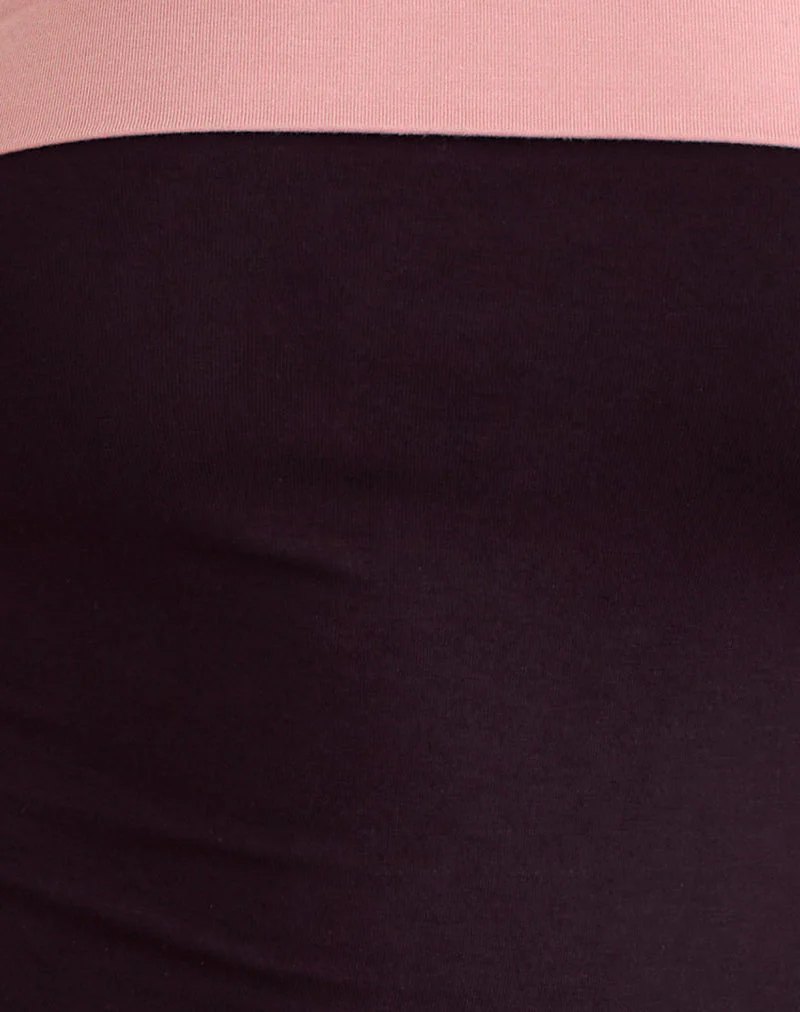 Solna Bandeau-Top in Redwood mit rosa Lady-Bindung - Image 6