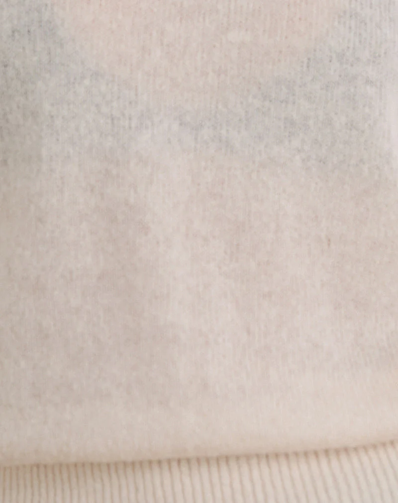 Sorin Oberteil mit tiefem Taillenbund in Ecru gestrickt - Image 7