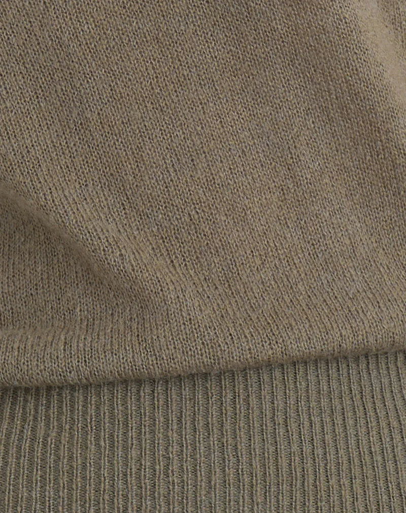 Sorin Top mit tiefem Bund aus Khaki-Strick - Image 6
