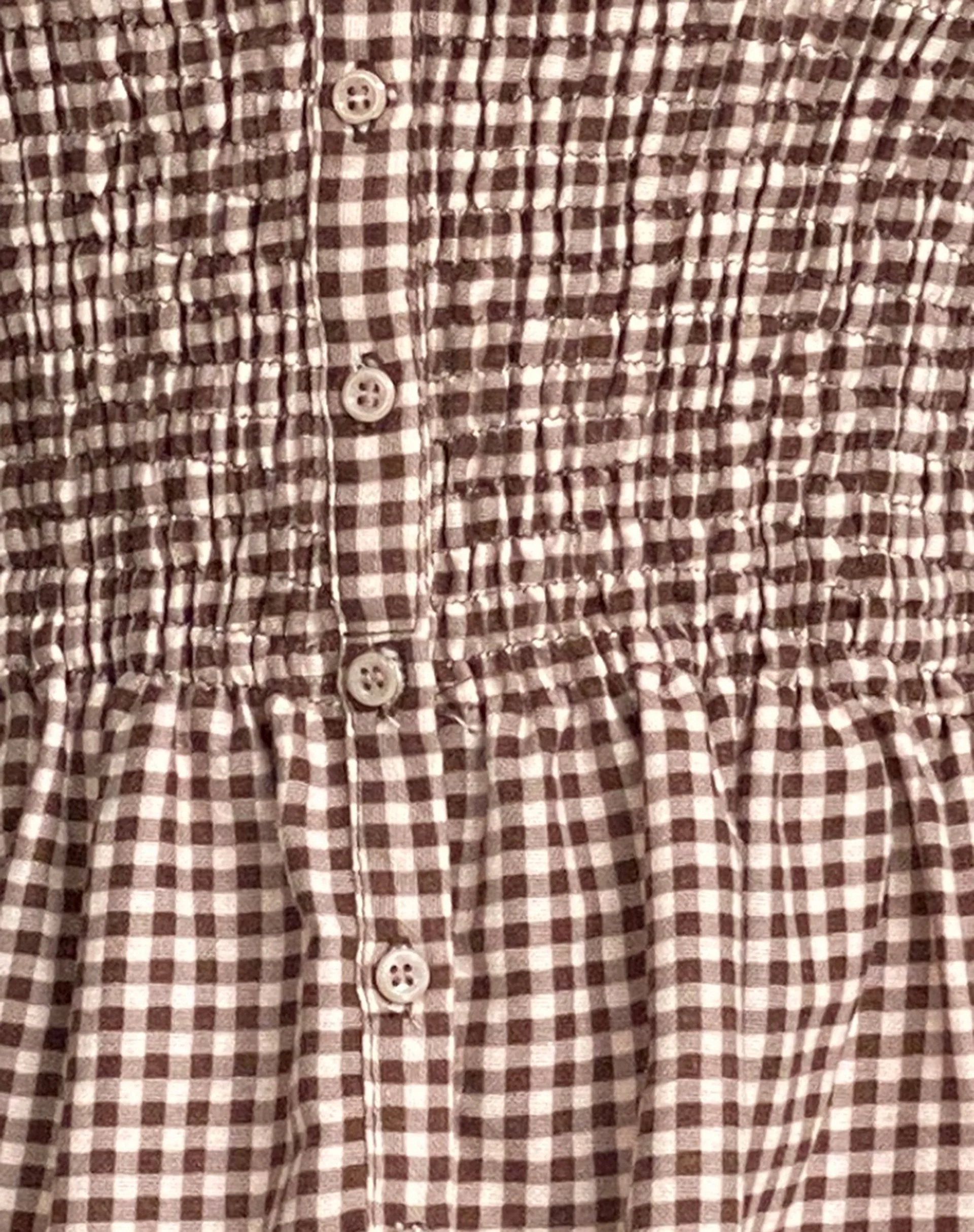 Soter Gerafftes Bandeau-Top aus Mini-Gingham - Image 5