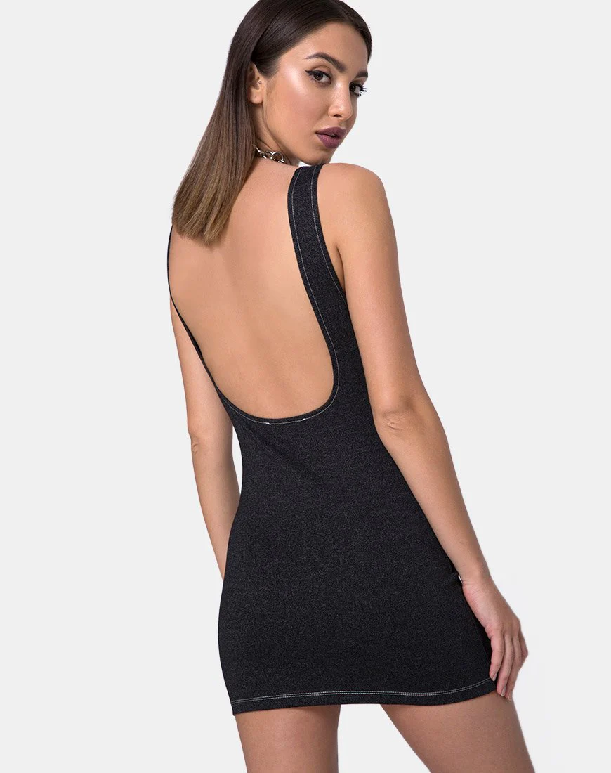 Spara Kleid aus Denim Schwarz - Image 2
