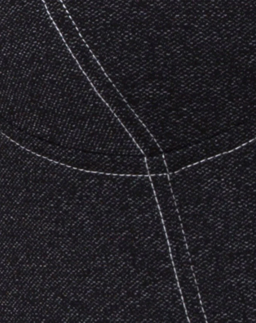 Spara Kleid aus Denim Schwarz - Image 5