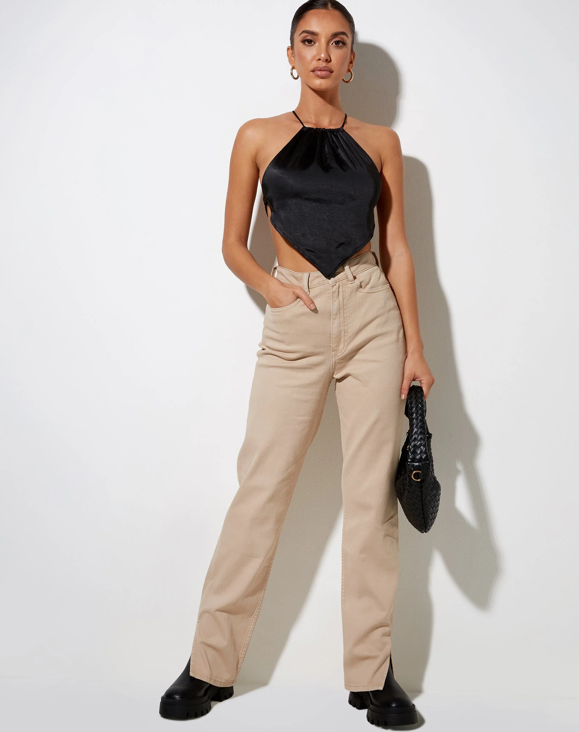 Spence Top in Schwarz Satin - Image 7