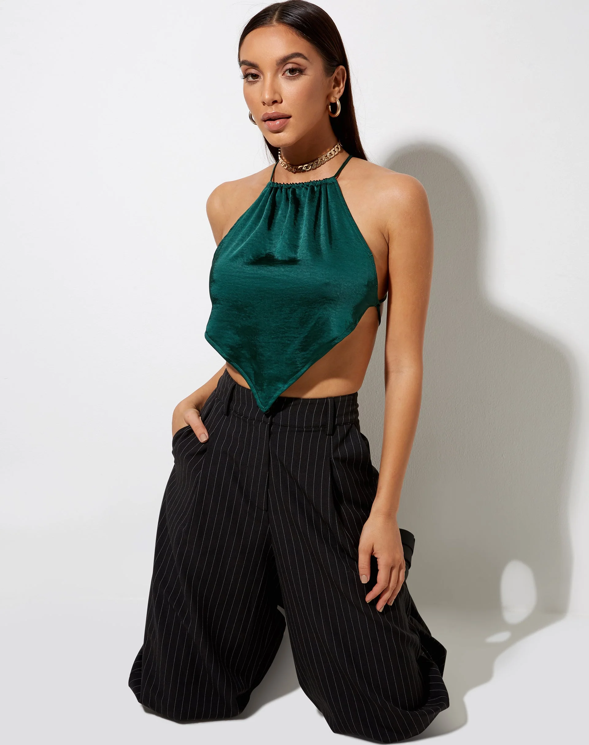 Spence Top in Satin Waldgrün - Image 3