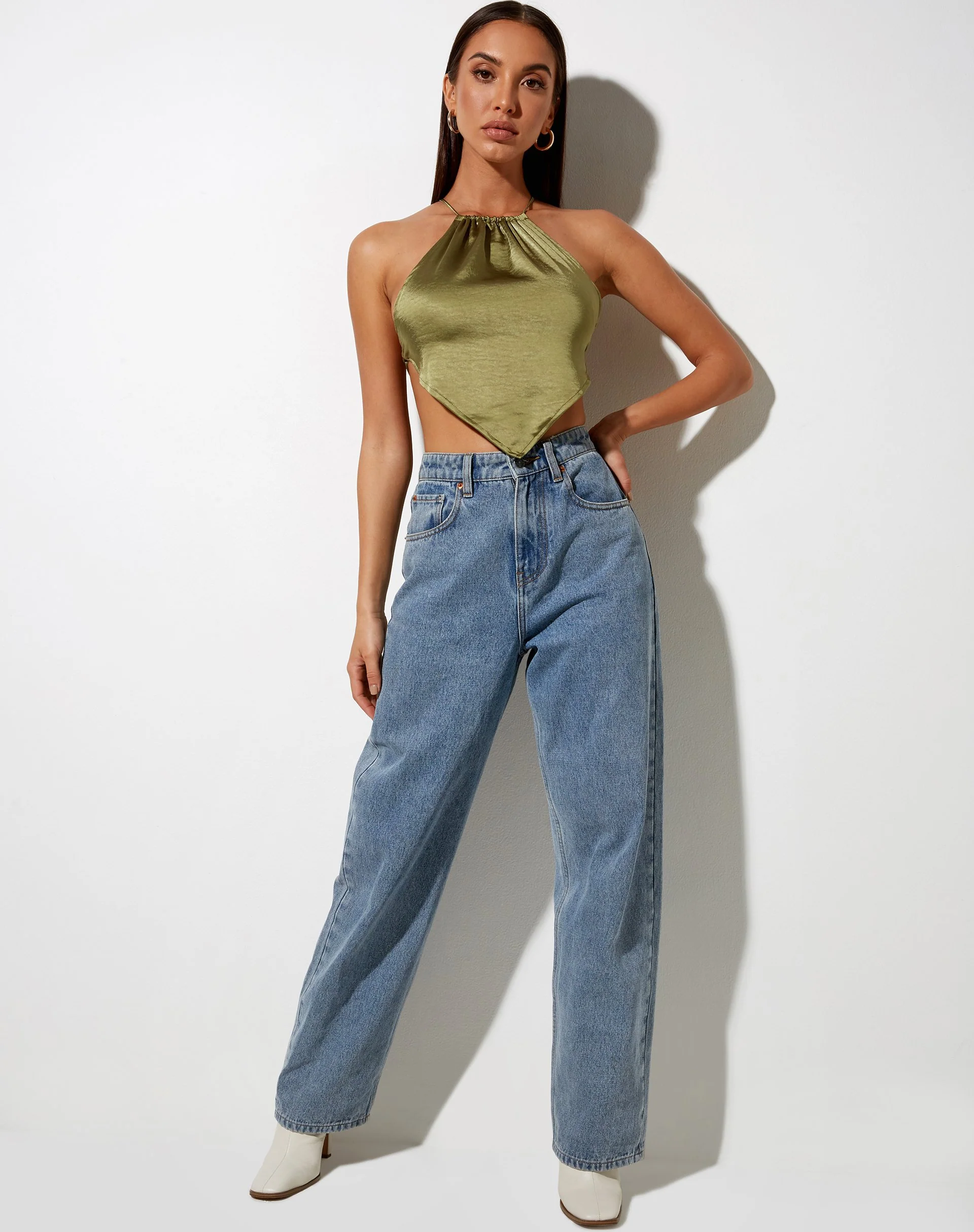Spence Top in Satin Olivgrün - Image 5
