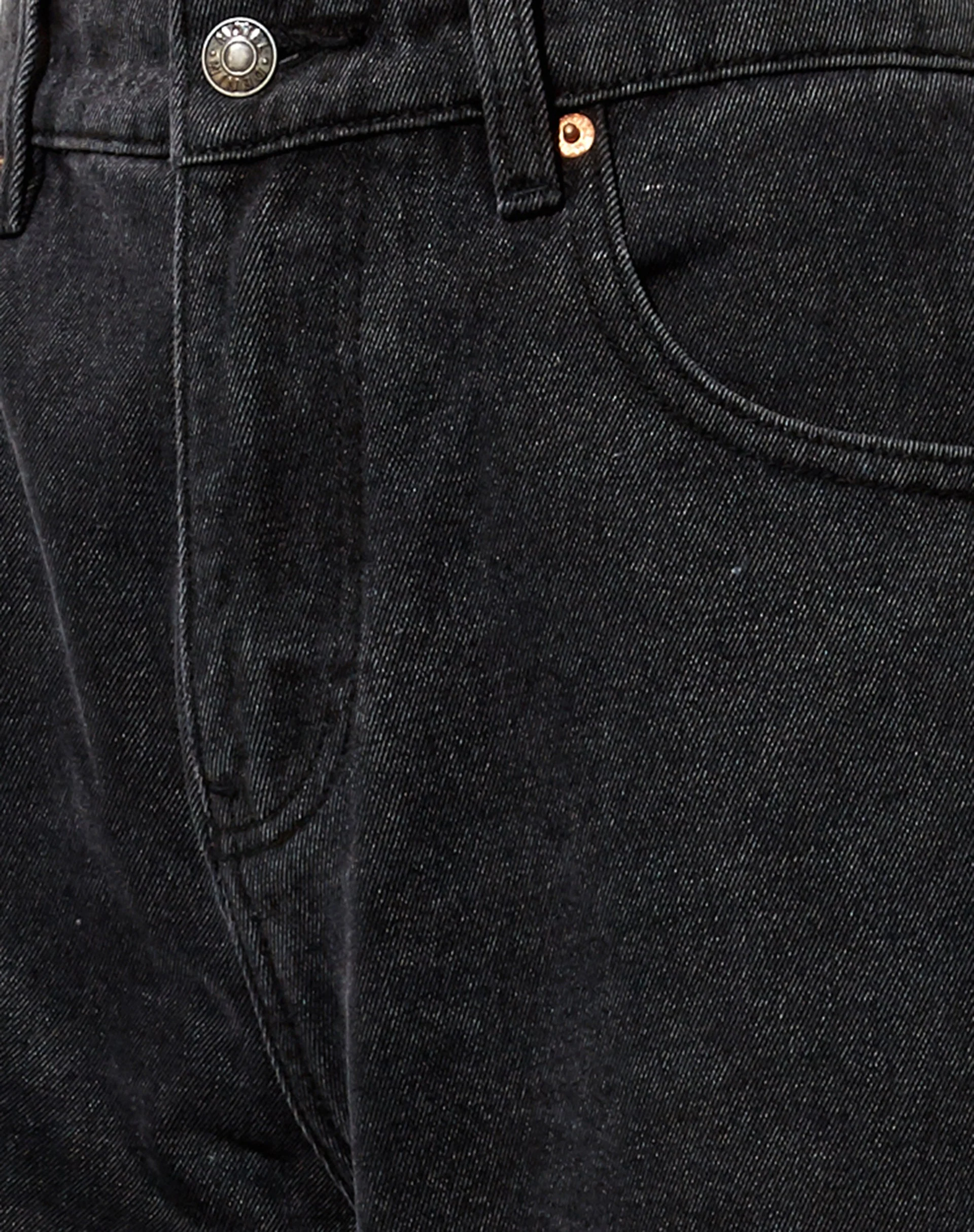 Split Parallel Jeans in schwarzer Waschung - Image 7
