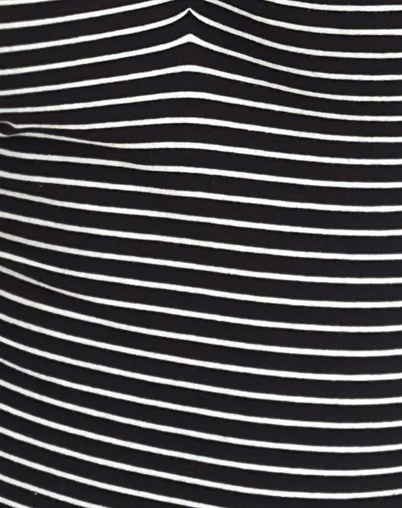 Subita Langarm-Oberteil aus gestreiftem Jersey in Schwarz und Weiß - Image 5