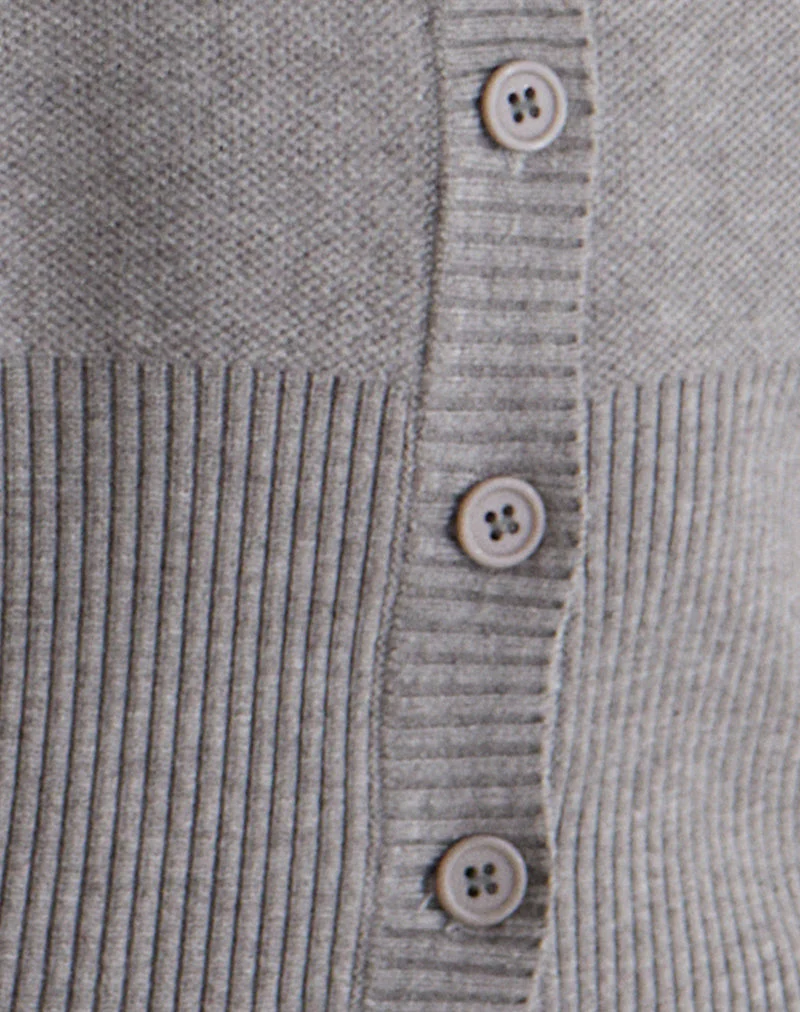 Subra Langärmelige Strickjacke in Grau - Image 6