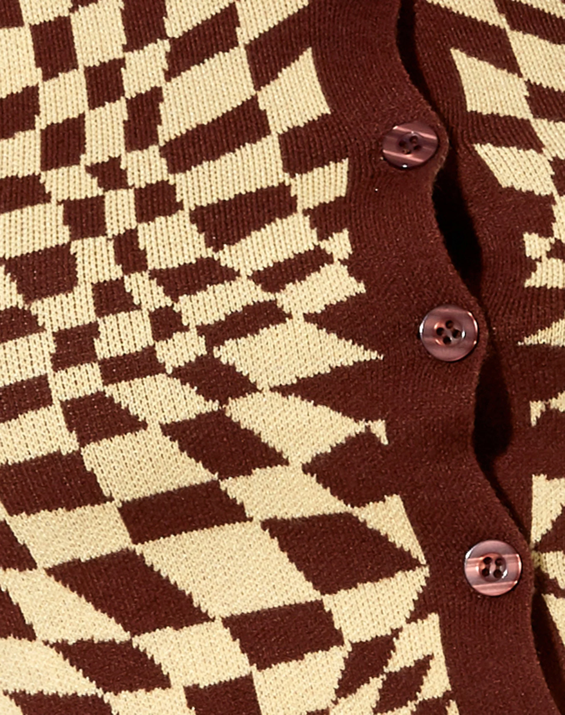 Suho Cardi aus Strick Quadratische Fahne Kaffee Quarz - Image 5