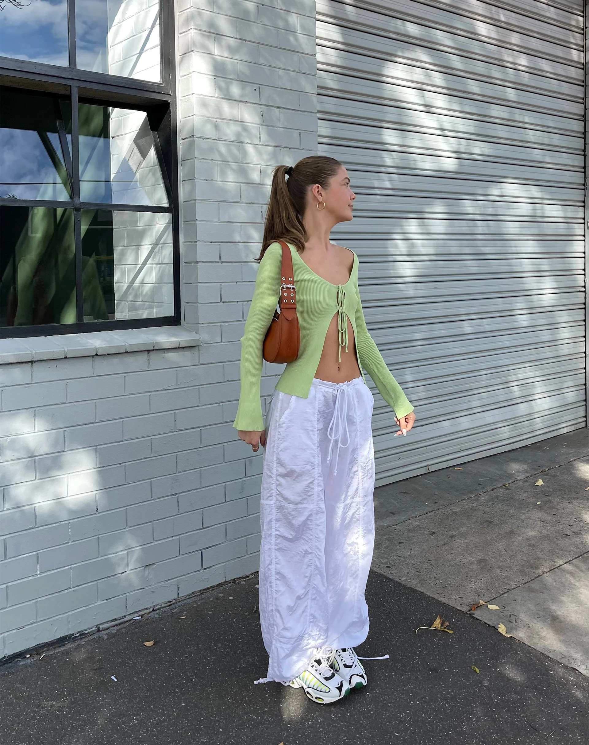 Sujata Cardi aus Rippenstrick in Pastell-Limette - Image 2
