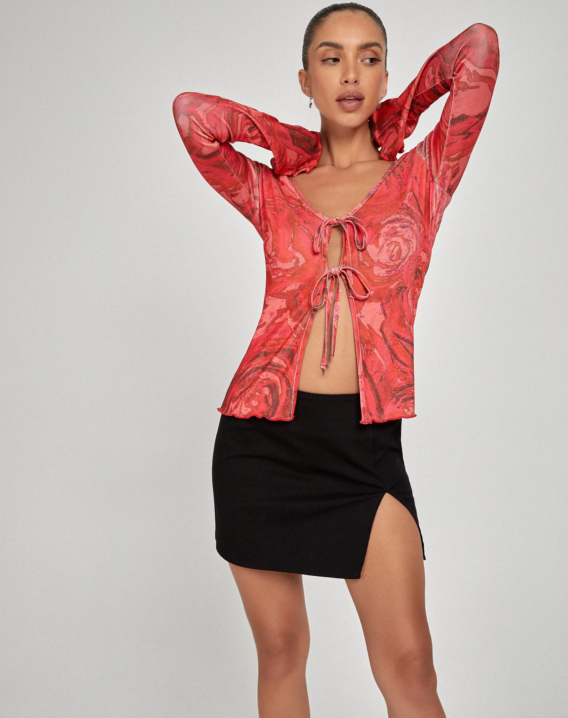 Sujata Cardi in Rosenblütenrot - Image 4
