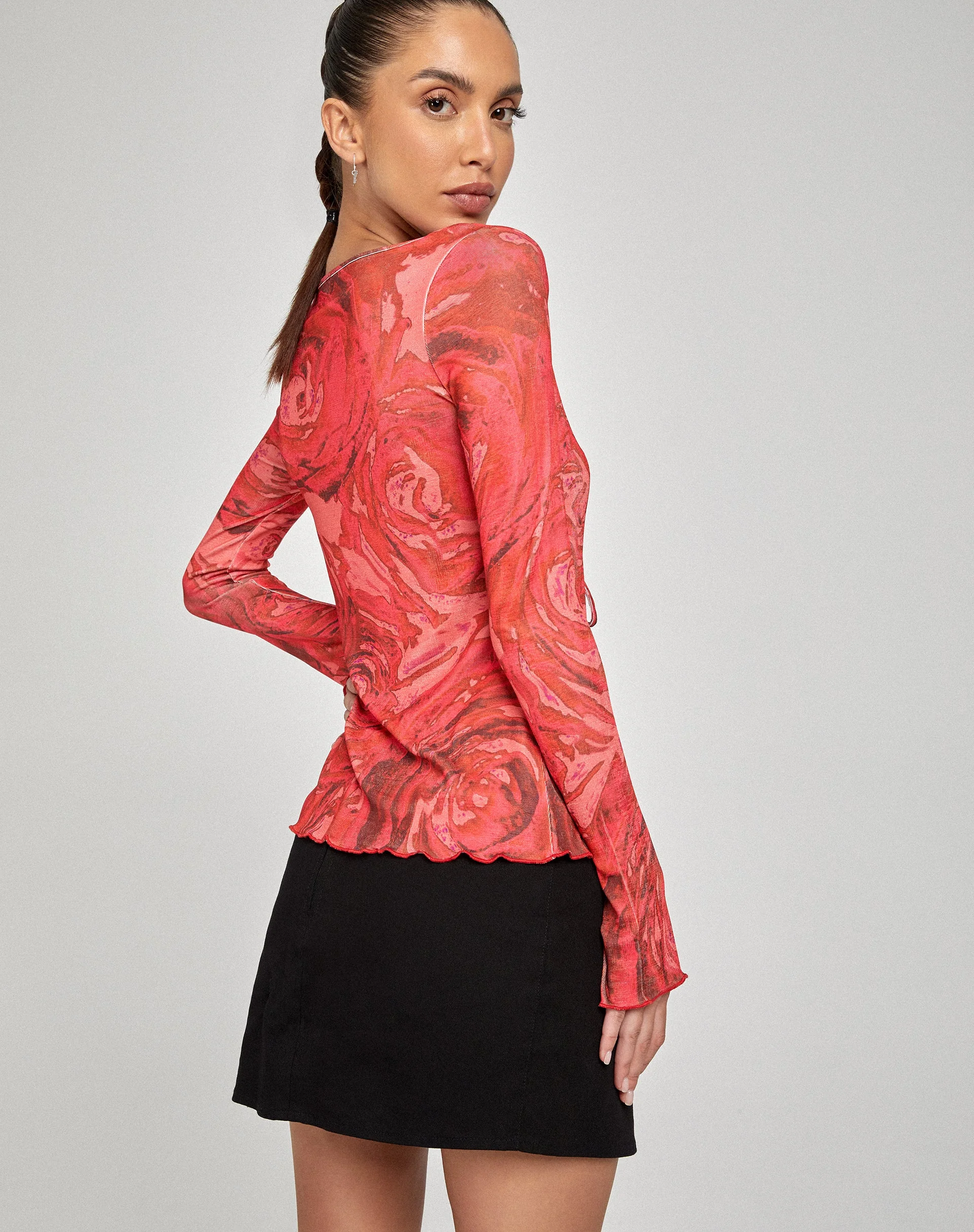 Sujata Cardi in Rosenblütenrot - Image 5