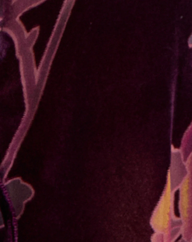 Sukita Strickjacke in Floral Devore Burgundy - Image 5