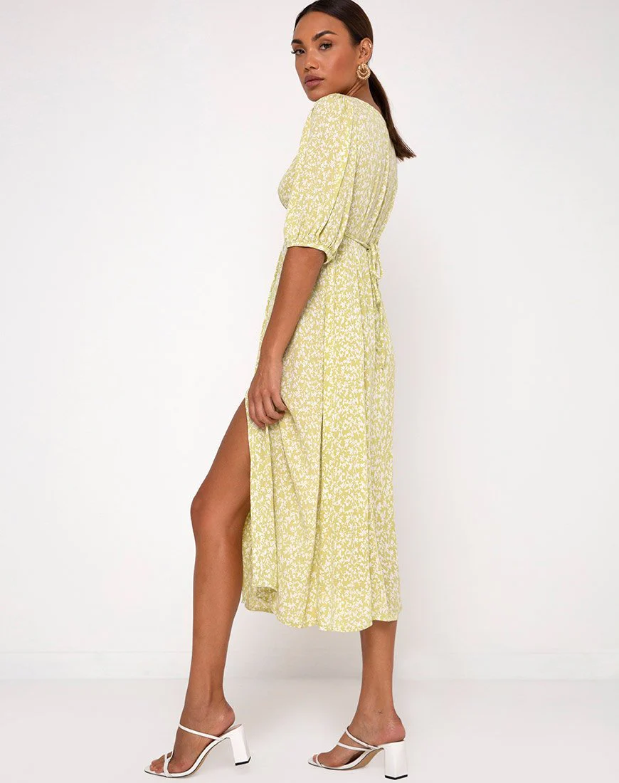 Sula Midikleid in Crinkle Botanic Mint Foam - Image 2